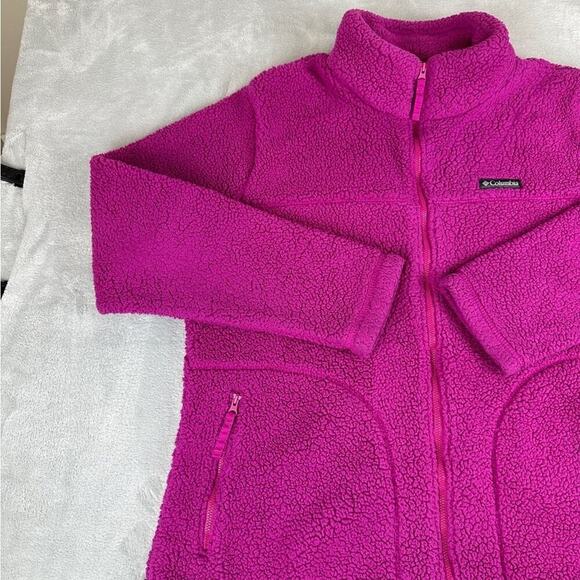 Columbia Pink Fleece Jacket Women's Size Extra Large - Picture 9 of 14
